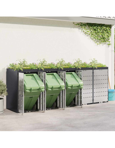 Contenitore per Rifiuti per 3 Bidoni 340 x 77.5 x 115.5 cm