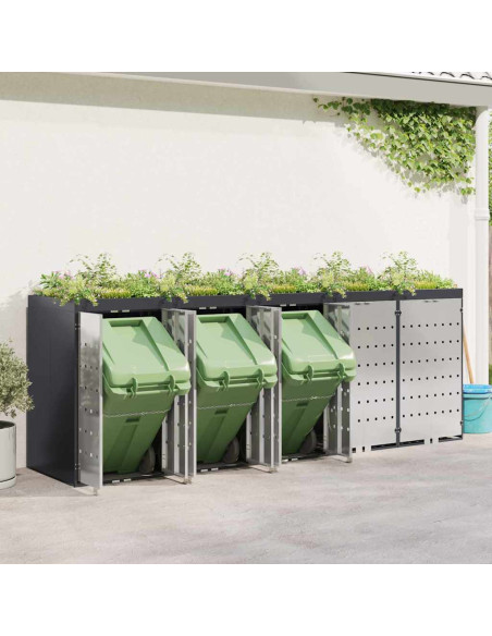 Contenitore per Rifiuti per 3 Bidoni 340 x 77.5 x 115.5 cm