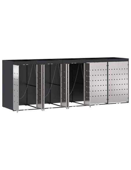 Contenitore per Rifiuti per 3 Bidoni 340 x 77.5 x 115.5 cm