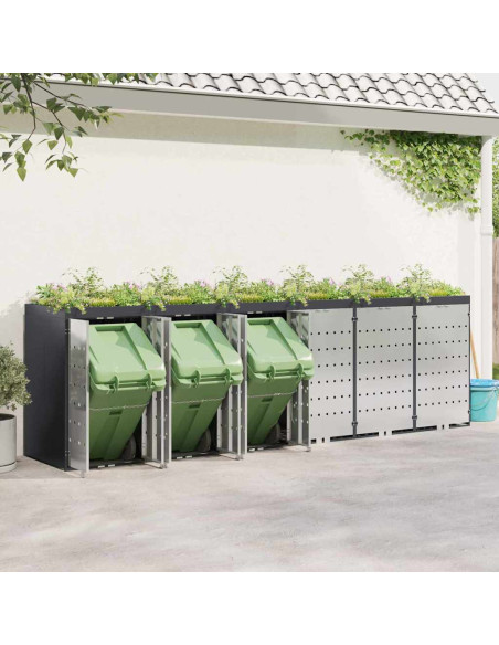 Contenitore per Rifiuti per 3 Bidoni 340 x 77.5 x 115.5 cm