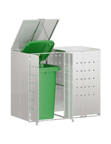 Contenitore per Rifiuti per 3 Bidoni 340 x 77.5 x 115.5 cm