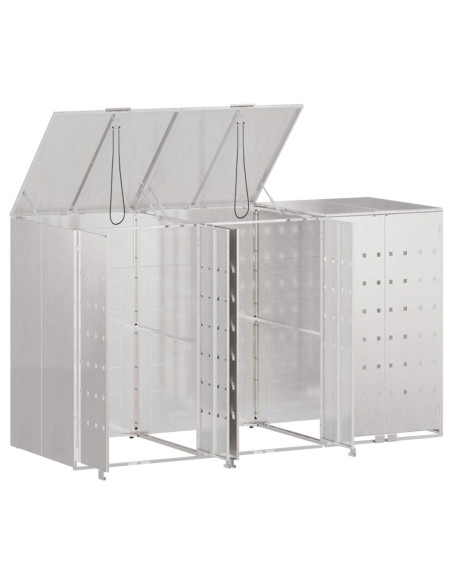 Contenitore per Rifiuti per 3 Bidoni 340 x 77.5 x 115.5 cm