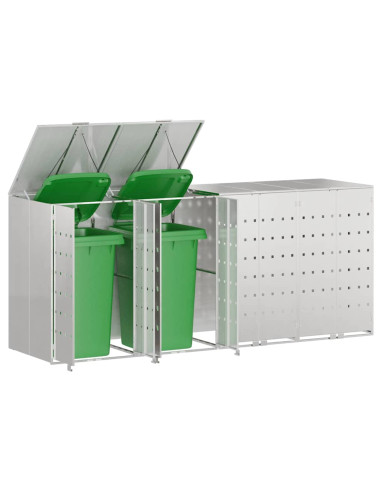 Contenitore per Rifiuti per 3 Bidoni 340 x 77.5 x 115.5 cm