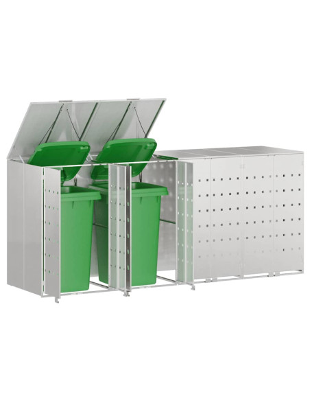 Contenitore per Rifiuti per 3 Bidoni 340 x 77.5 x 115.5 cm