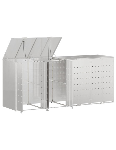 Contenitore per Rifiuti per 3 Bidoni 340 x 77.5 x 115.5 cm