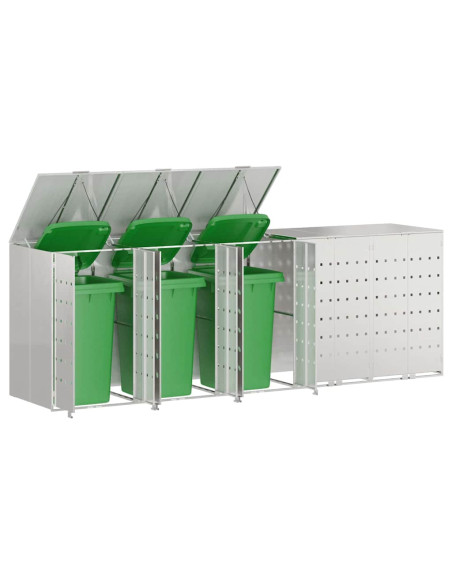 Contenitore per Rifiuti per 3 Bidoni 340 x 77.5 x 115.5 cm