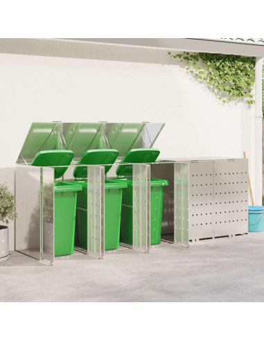 Contenitore per Rifiuti per 3 Bidoni 340 x 77.5 x 115.5 cm