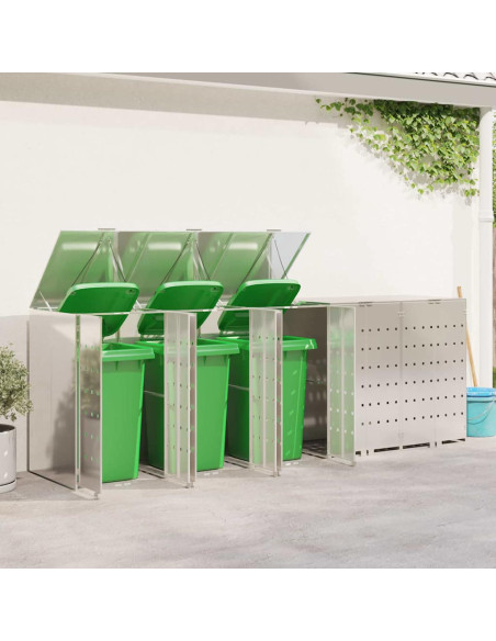 Contenitore per Rifiuti per 3 Bidoni 340 x 77.5 x 115.5 cm