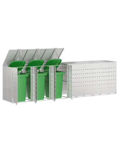 Contenitore per Rifiuti per 3 Bidoni 340 x 77.5 x 115.5 cm