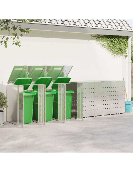 Contenitore per Rifiuti per 3 Bidoni 340 x 77.5 x 115.5 cm