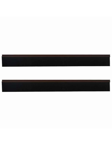 Spazzole per porte autoadesive 2 pcs Marrone 100 cm