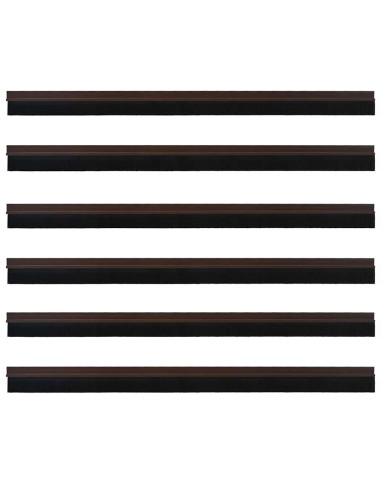 Spazzole per porte autoadesive 6 pcs Marrone 100 cm