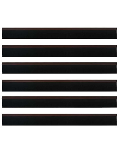 Spazzole per porte autoadesive 6 pcs Marrone 100 cm