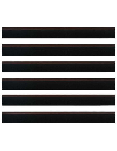 Spazzole per porte autoadesive 6 pcs Marrone 100 cm
