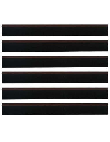 Spazzole per porte autoadesive 6 pcs Marrone 100 cm