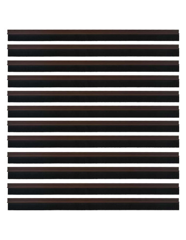 Spazzole per porte autoadesive 12 pcs Marrone 100 cm