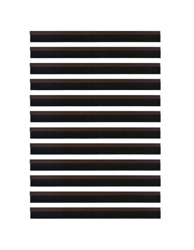 Spazzole per porte autoadesive 12 pcs Marrone 100 cm