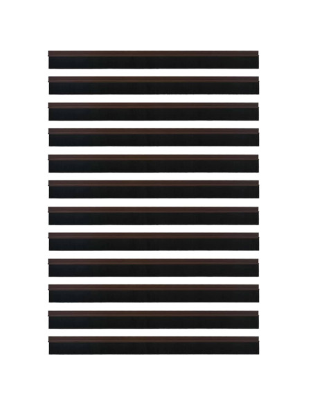 Spazzole per porte autoadesive 12 pcs Marrone 100 cm
