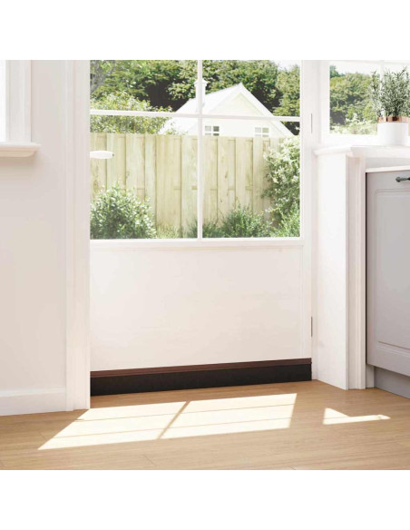 Spazzole per porte autoadesive 12 pcs Marrone 100 cm