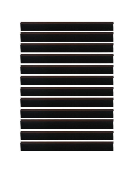 Spazzole per porte autoadesive 12 pcs Marrone 100 cm