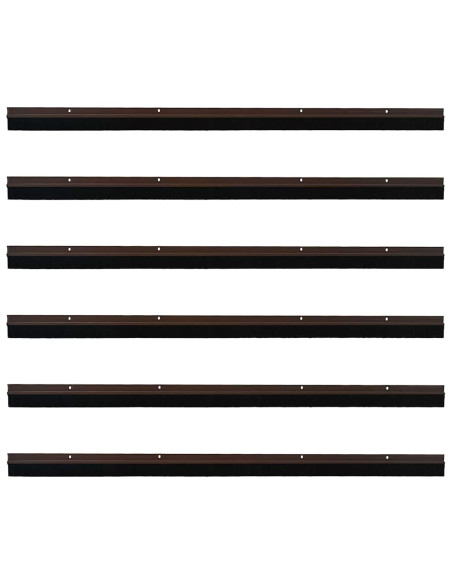 Spazzole per porte a vite 6 pcs Marrone 100 cm