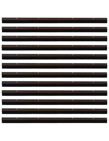 Spazzole per porte a vite 12 pcs Marrone 100 cm