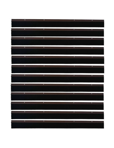 Spazzole per porte a vite 12 pcs Marrone 100 cm