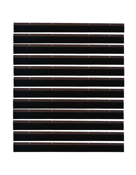 Spazzole per porte a vite 12 pcs Marrone 100 cm