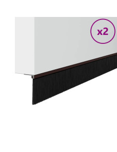 Spazzole per porte a vite 2 pcs Marrone 100 cm 2