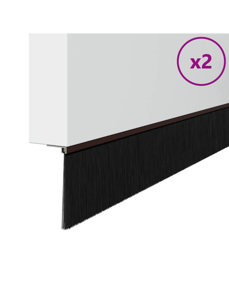 Spazzole per porte a vite 2 pcs Marrone 100 cm