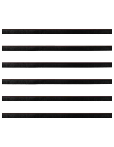 Spazzole per porte a vite 6 pcs Marrone 100 cm