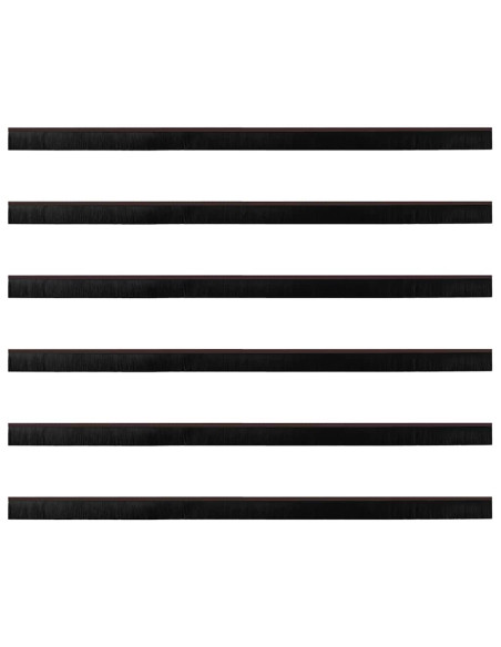 Spazzole per porte a vite 6 pcs Marrone 100 cm