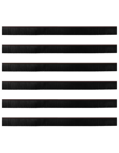 Spazzole per porte a vite 6 pcs Marrone 100 cm