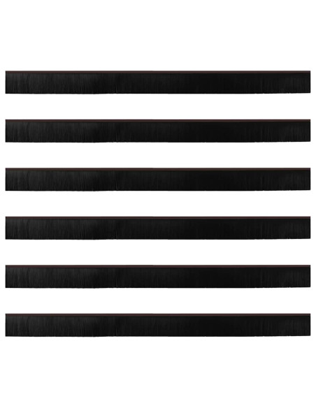 Spazzole per porte a vite 6 pcs Marrone 100 cm