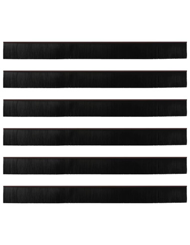 Spazzole per porte a vite 6 pcs Marrone 100 cm