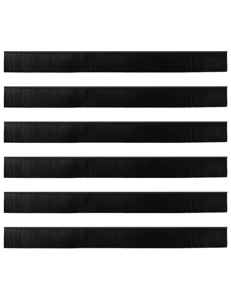 Spazzole per porte a vite 6 pcs Marrone 100 cm