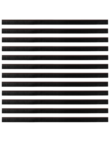 Spazzole per porte a vite 12 pcs Marrone 100 cm