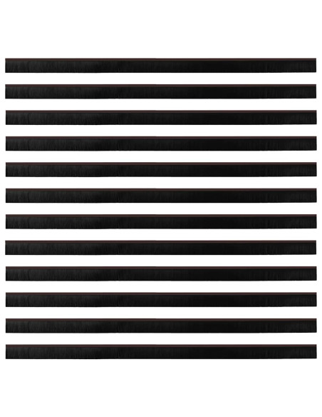 Spazzole per porte a vite 12 pcs Marrone 100 cm