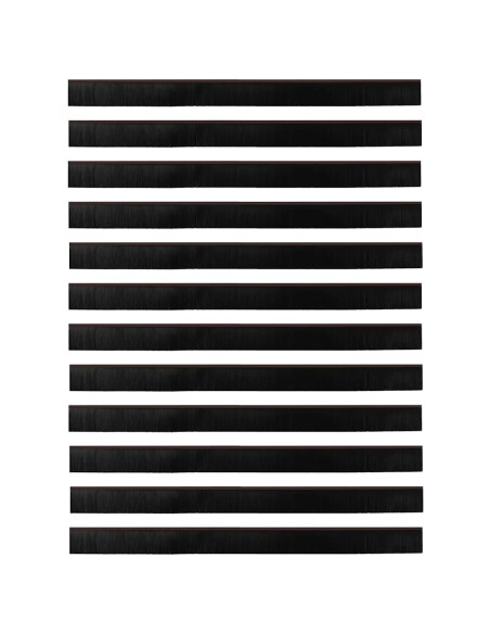 Spazzole per porte a vite 12 pcs Marrone 100 cm