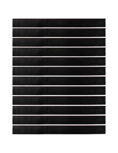 Spazzole per porte a vite 12 pcs Marrone 100 cm