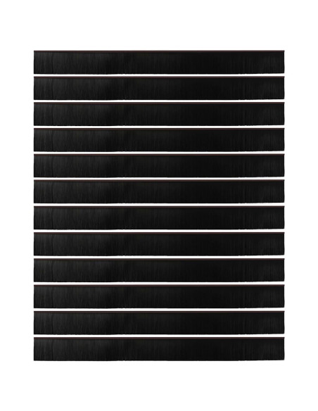 Spazzole per porte a vite 12 pcs Marrone 100 cm