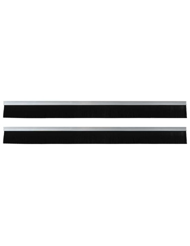 Spazzole per porte autoadesive 2 pcs Argento 100 cm