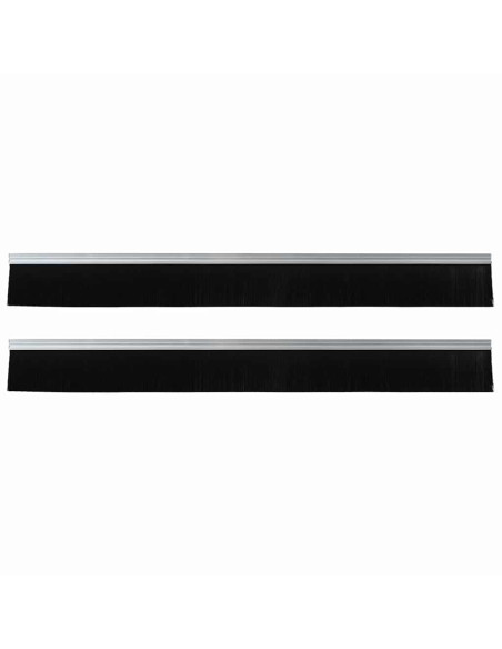 Spazzole per porte autoadesive 2 pcs Argento 100 cm