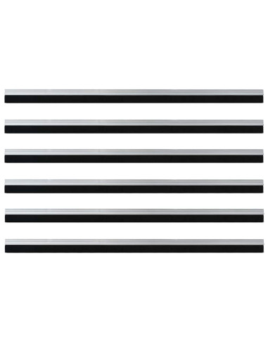 Spazzole per porte autoadesive 6 pcs Argento 100 cm