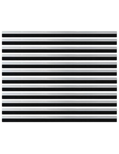 Spazzole per porte autoadesive 12 pcs Argento 100 cm