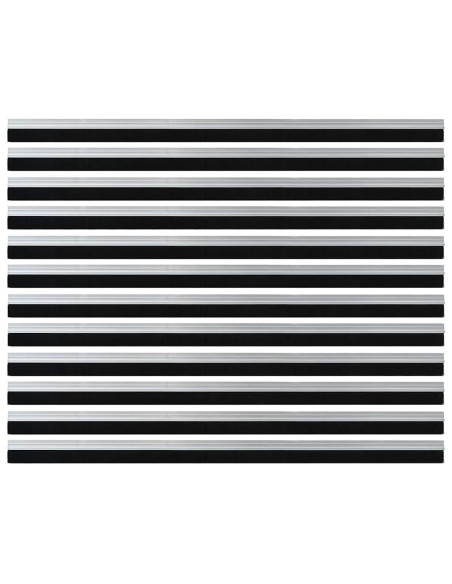 Spazzole per porte autoadesive 12 pcs Argento 100 cm