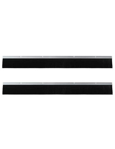Spazzole per porte a vite 2 pcs Argento 100 cm