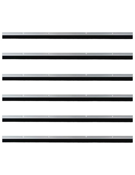 Spazzole per porte a vite 6 pcs Argento 100 cm
