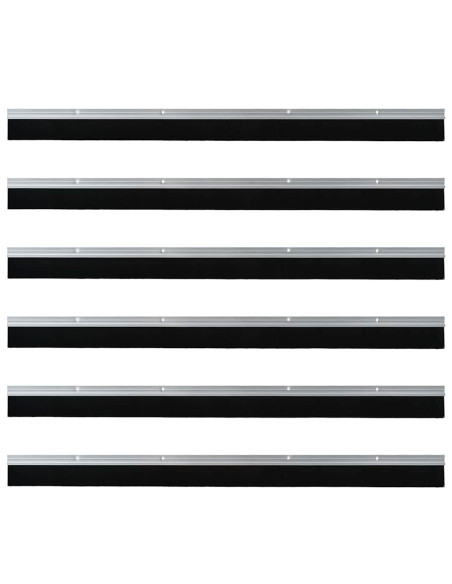 Spazzole per porte a vite 6 pcs Argento 100 cm