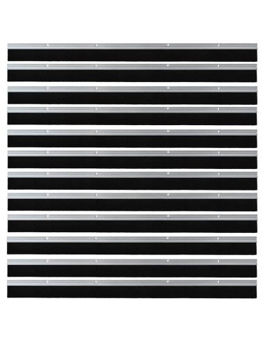 Spazzole per porte a vite 12 pcs Argento 100 cm